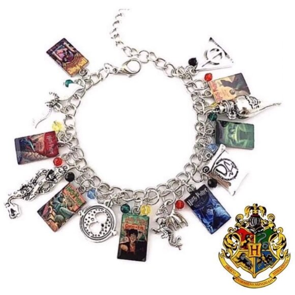 Deja Vu Kreations Jewelry - Harry Potter Book Cover Charm Bracelet Handmade